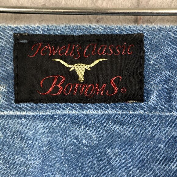 Vintage Jewells Classic Bottoms Jeans Juniors 11 Blue Faded Bareback Western - Picture 15 of 16